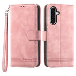DIERFENG DF-03 For Samsung Galaxy A56 5G Leather Case Lines Imprint Wallet Phone Cover