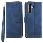 DIERFENG DF-03 For Samsung Galaxy A56 5G Leather Case Lines Imprint Wallet Phone Cover