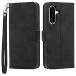 DIERFENG DF-03 For Samsung Galaxy A56 5G Leather Case Lines Imprint Wallet Phone Cover