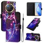 For Honor Magic7 Lite 5G / X9c 5G / X60 Pro 5G Case Pattern Printing Wallet Phone Cover with Strap
