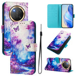 For Honor Magic7 Lite 5G / X9c 5G / X60 Pro 5G Case Pattern Printing Wallet Phone Cover with Strap