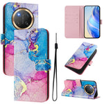 For Honor Magic7 Lite 5G / X9c 5G / X60 Pro 5G Case Pattern Printing Wallet Phone Cover with Strap