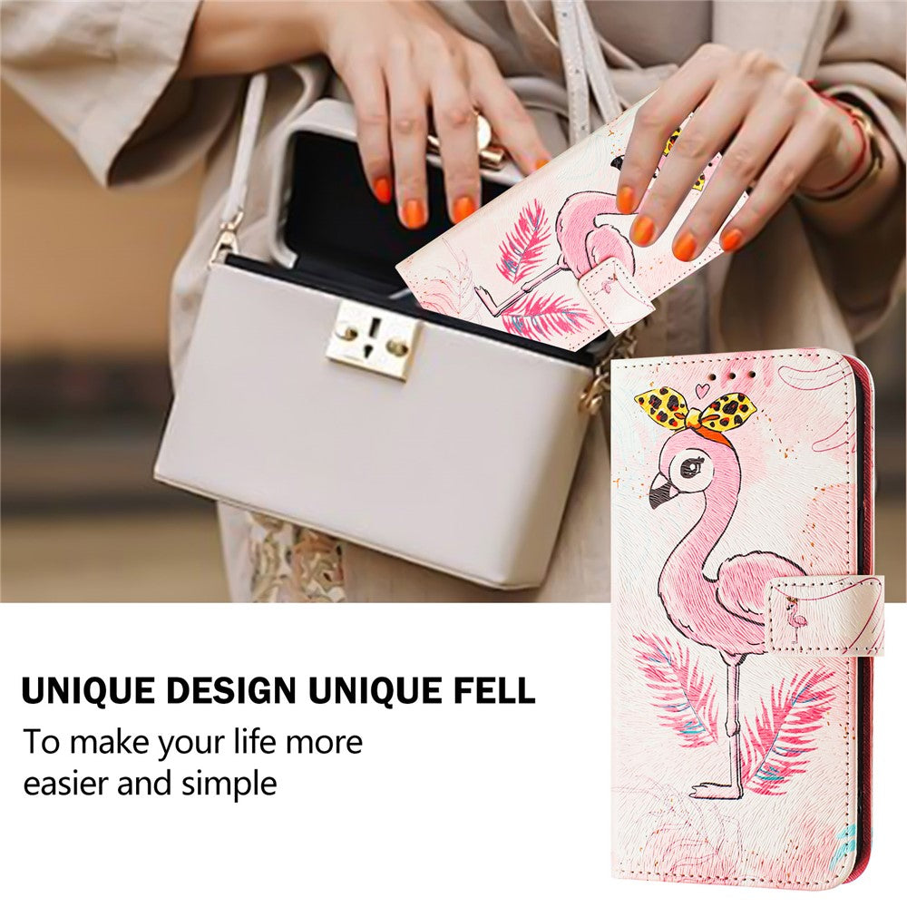 For Xiaomi Redmi Note 14 Pro+ 5G / Note 14 Pro 5G / Poco X7 5G Case Pattern Printing Wallet Phone Cover with Strap