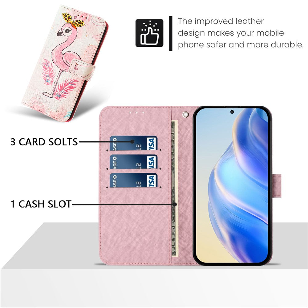 For Xiaomi Redmi Note 14 Pro+ 5G / Note 14 Pro 5G / Poco X7 5G Case Pattern Printing Wallet Phone Cover with Strap
