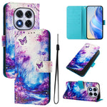 For Xiaomi Redmi Note 14 Pro+ 5G / Note 14 Pro 5G / Poco X7 5G Case Pattern Printing Wallet Phone Cover with Strap