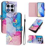 For Xiaomi Redmi Note 14 Pro+ 5G / Note 14 Pro 5G / Poco X7 5G Case Pattern Printing Wallet Phone Cover with Strap