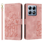 Xiaomi 14T Pro Tulip-lædercover, mobilcover med 5 kortlommer og pung