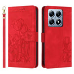 Xiaomi 14T Pro Tulip-lædercover, mobilcover med 5 kortlommer og pung