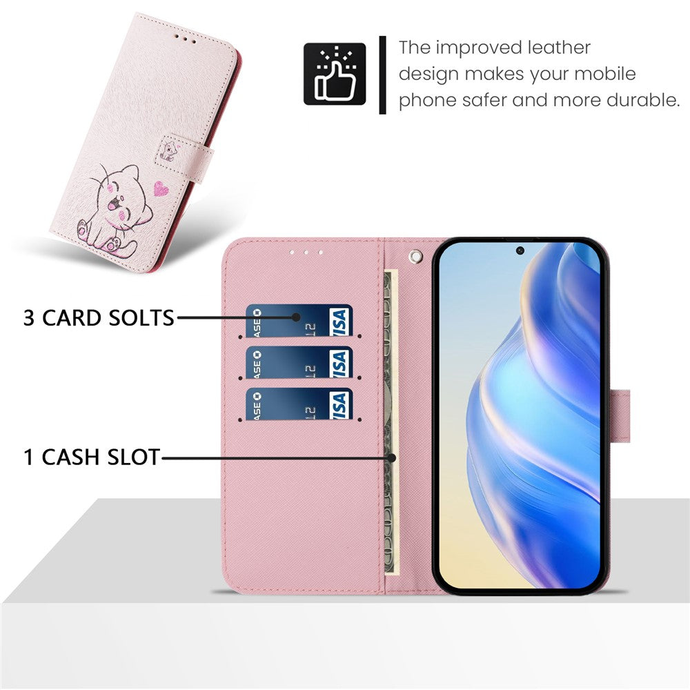 For Honor 200 Smart 5G / Honor X7c 4G / Honor X7c 5G Case Pattern Printing Wallet Phone Cover with Strap