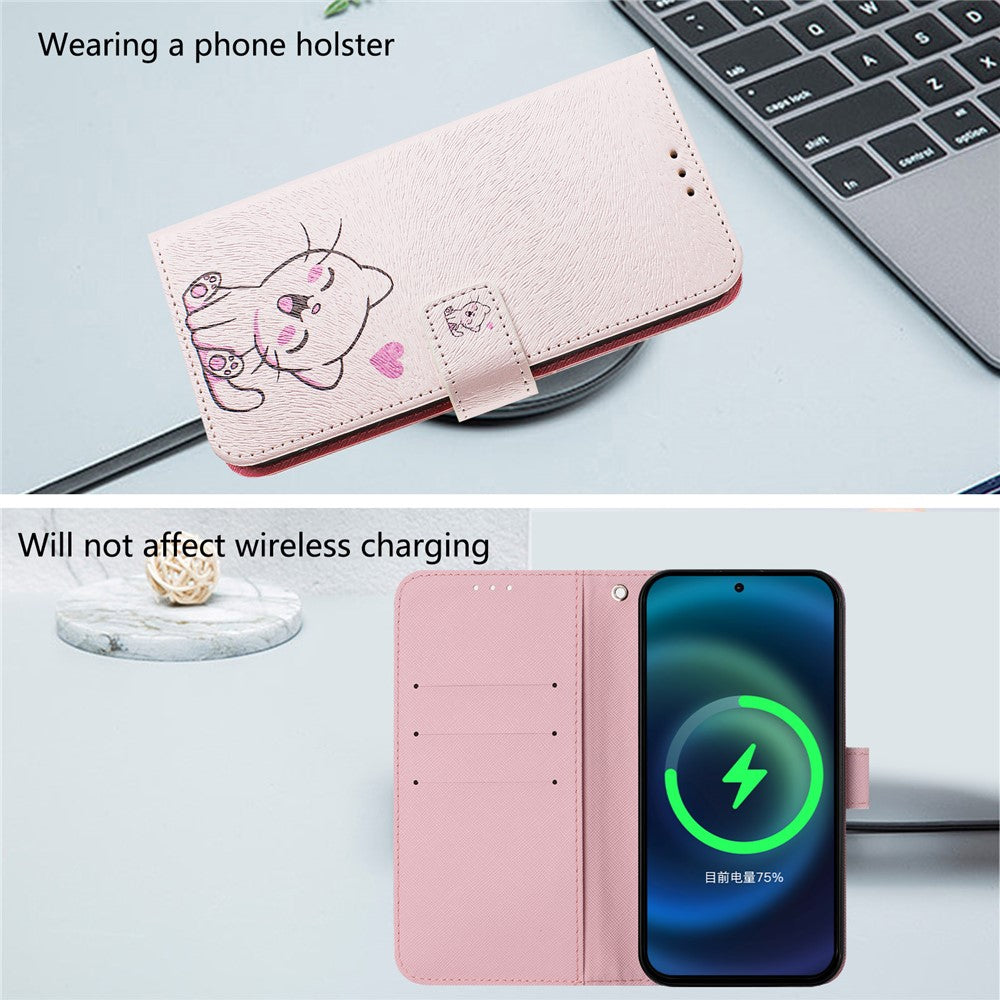 For Honor 200 Smart 5G / Honor X7c 4G / Honor X7c 5G Case Pattern Printing Wallet Phone Cover with Strap