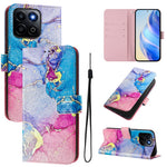 For Honor 200 Smart 5G / Honor X7c 4G / Honor X7c 5G Case Pattern Printing Wallet Phone Cover with Strap