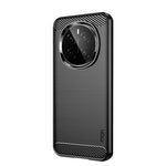 MOFI For Honor Magic7 5G Back Cover  Brushed Carbon Fiber Texture Soft TPU Case