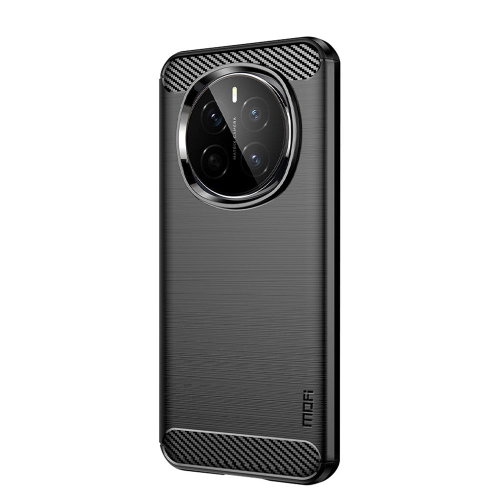 MOFI For Honor Magic7 5G Back Cover  Brushed Carbon Fiber Texture Soft TPU Case