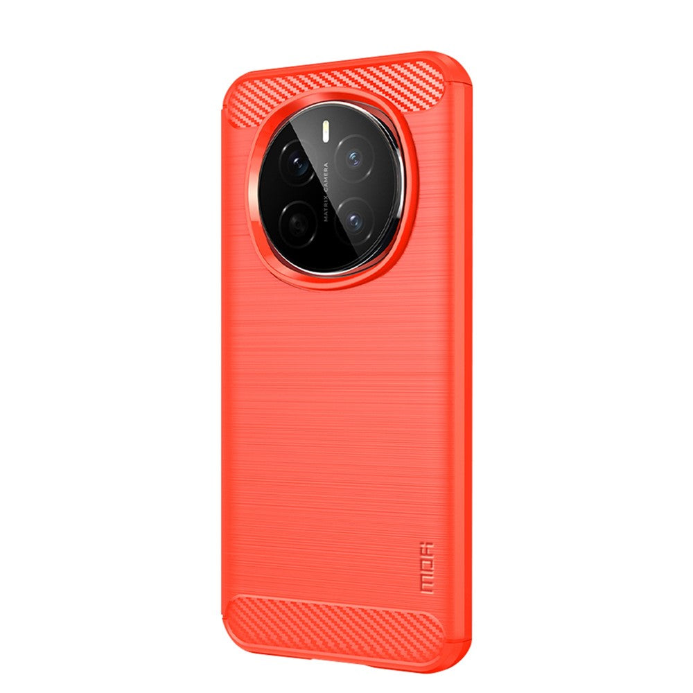 MOFI For Honor Magic7 5G Back Cover  Brushed Carbon Fiber Texture Soft TPU Case