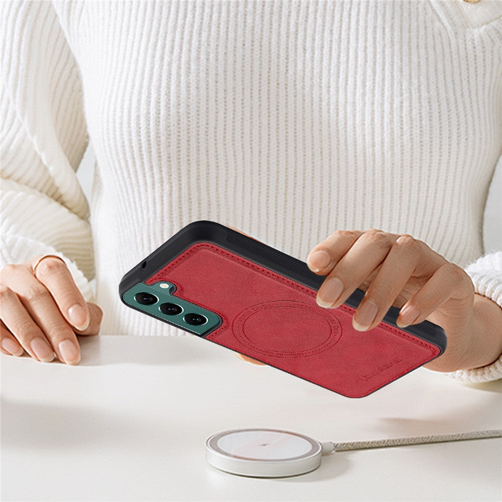 LC.IMEEKE Til Samsung Galaxy S22 5G Magnetisk Etui Læder TPU Bagcover