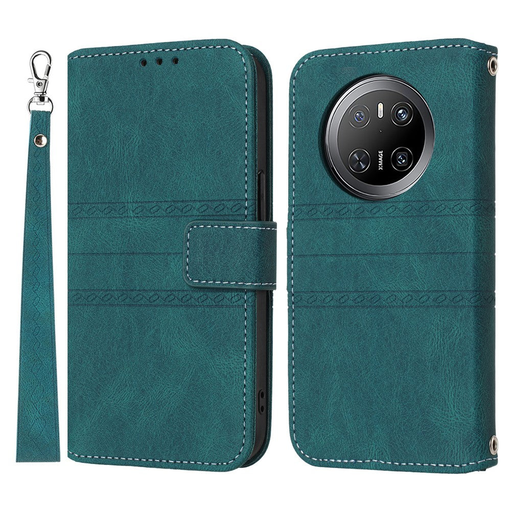 For Huawei Mate 70 Case Wallet Skin-Touch Leather Imprinted Phone Cover