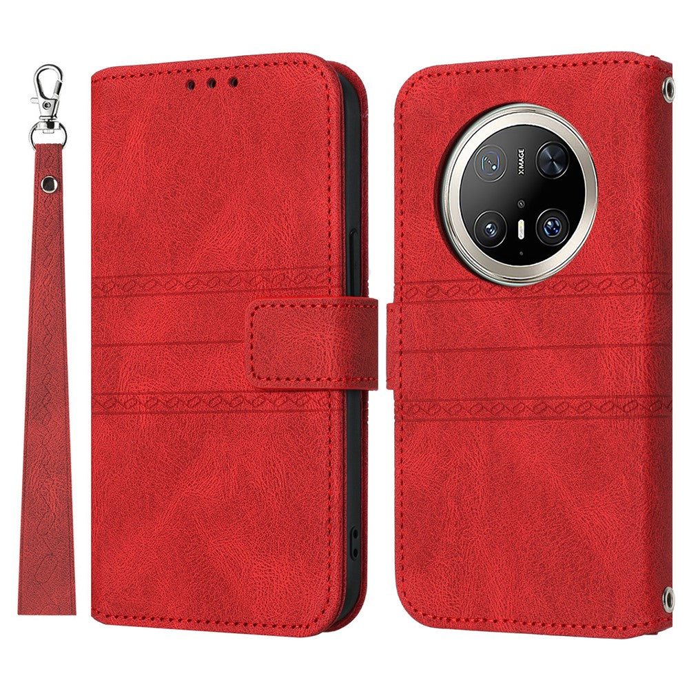 For Huawei Mate 70 Pro / Mate 70 Pro+ Case Wallet Skin-Touch Leather Imprinted Phone Cover