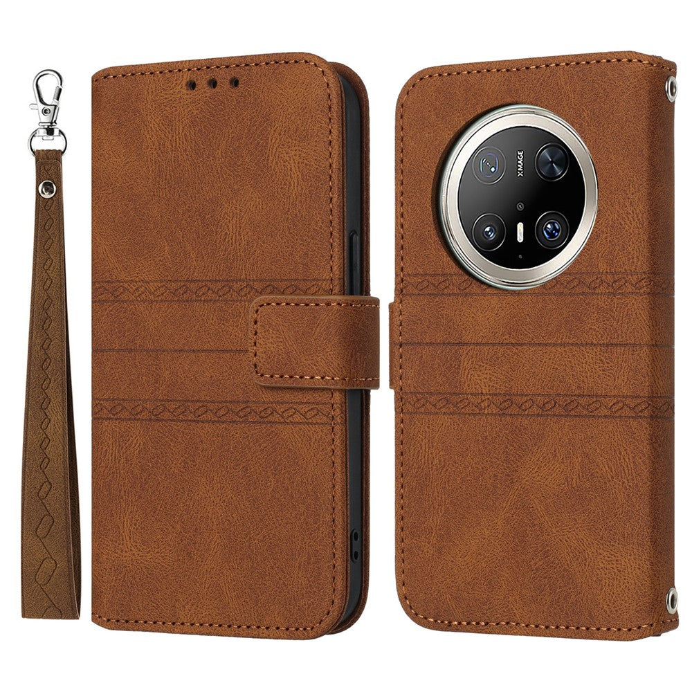 For Huawei Mate 70 Pro / Mate 70 Pro+ Case Wallet Skin-Touch Leather Imprinted Phone Cover