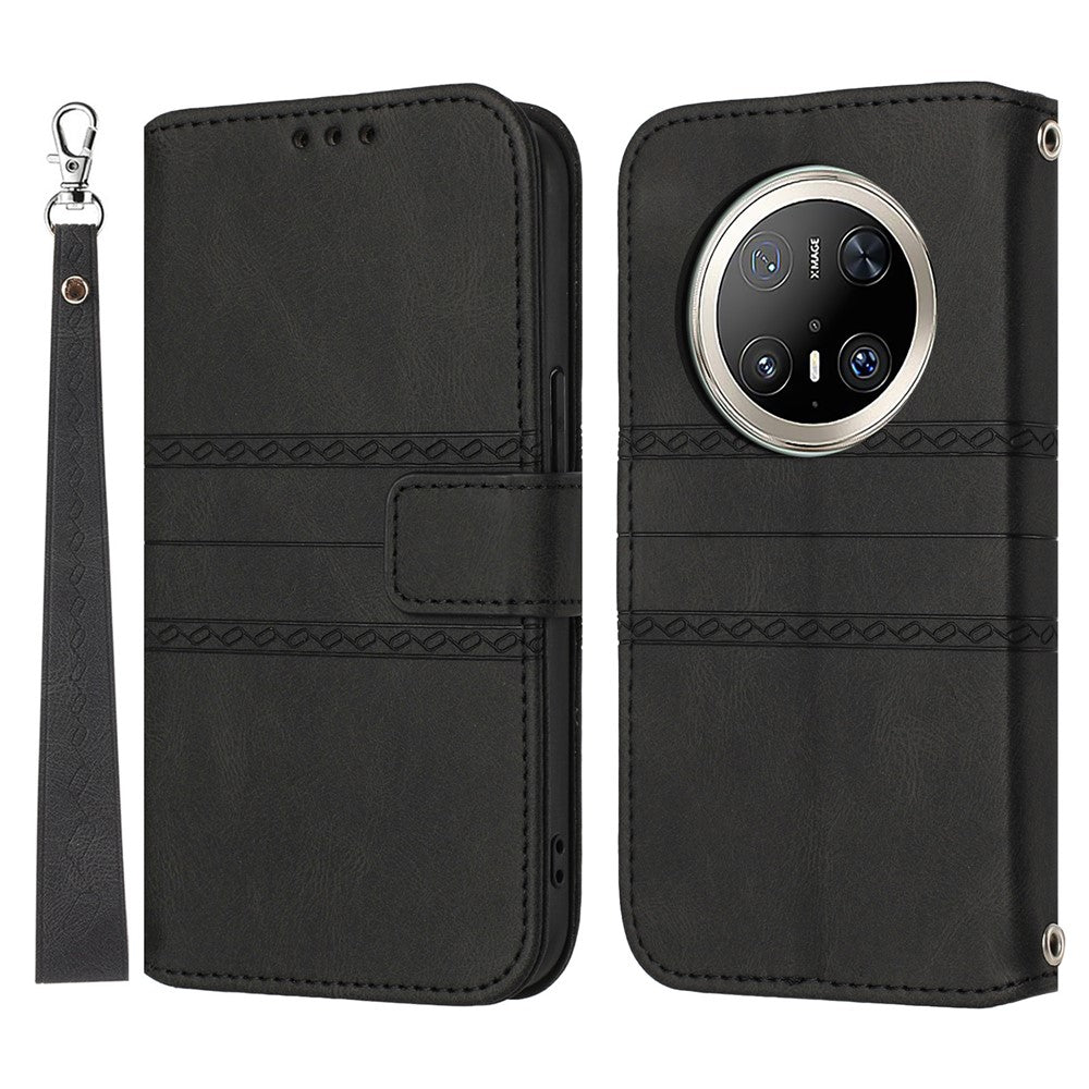 For Huawei Mate 70 Pro / Mate 70 Pro+ Case Wallet Skin-Touch Leather Imprinted Phone Cover