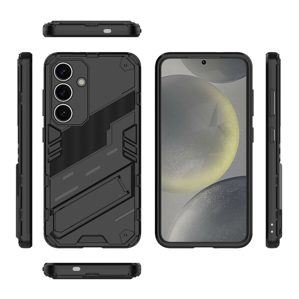 Til Samsung Galaxy A56 5G Cover PC+TPU Stødsikkert Telefoncover med Støttefod