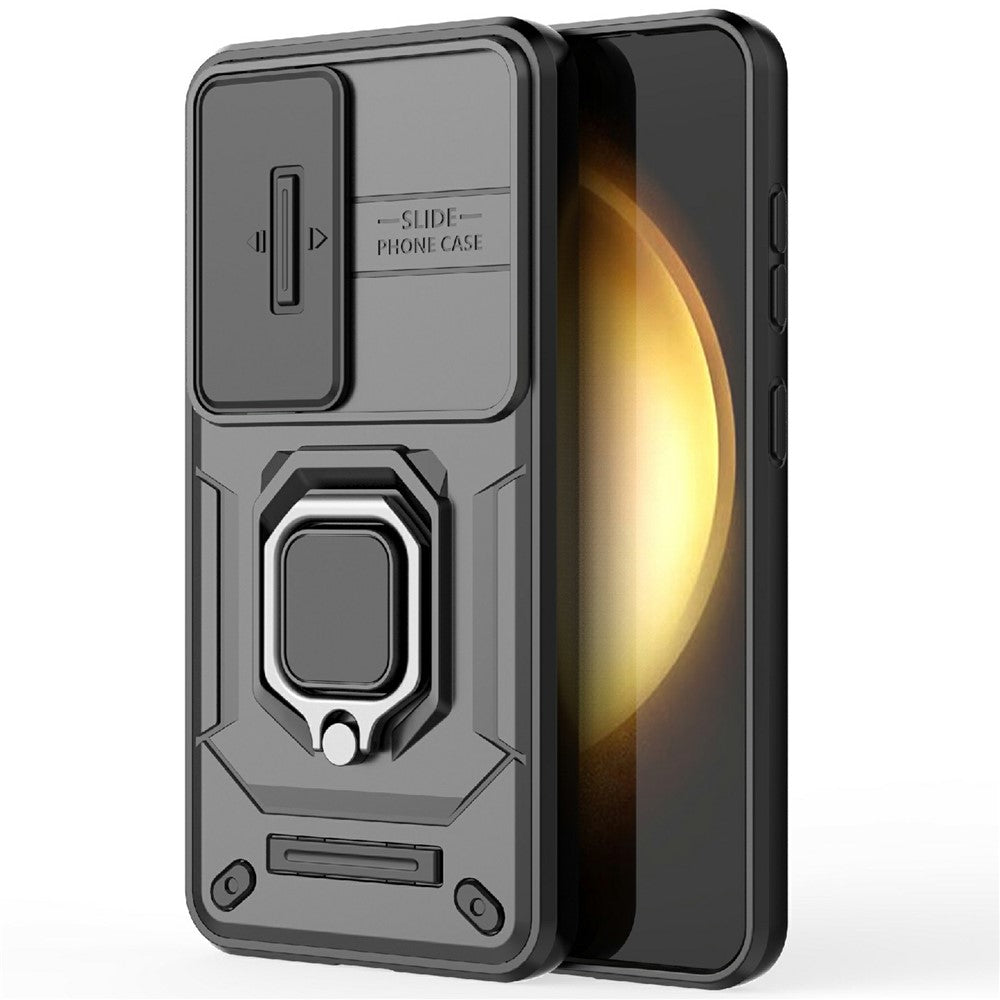For Samsung Galaxy A26 5G Case PC+TPU Kickstand Phone Protector with Lens Cover