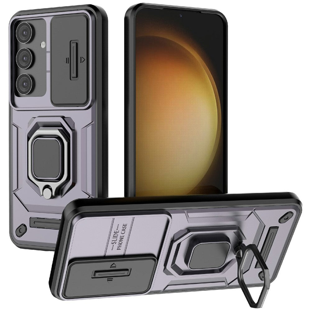 For Samsung Galaxy A26 5G Case PC+TPU Kickstand Phone Protector with Lens Cover