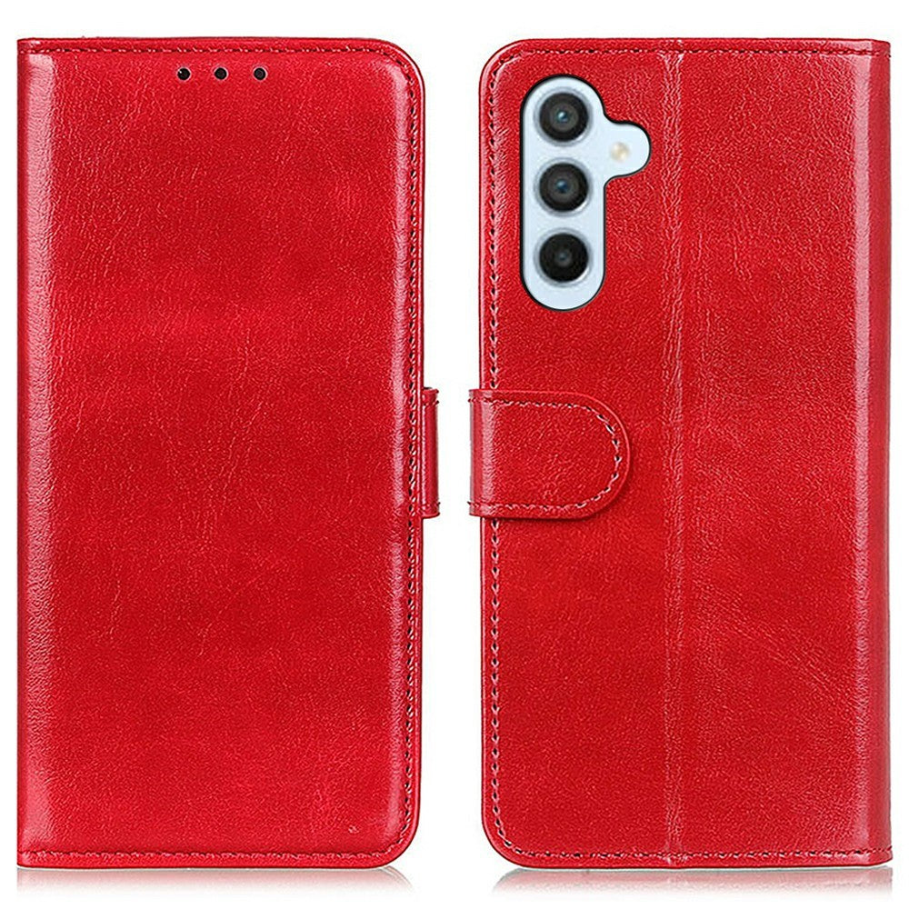 Til Samsung Galaxy A56 5G Etui Crazy Horse Tekstur PU Læder Telefon Stand Cover