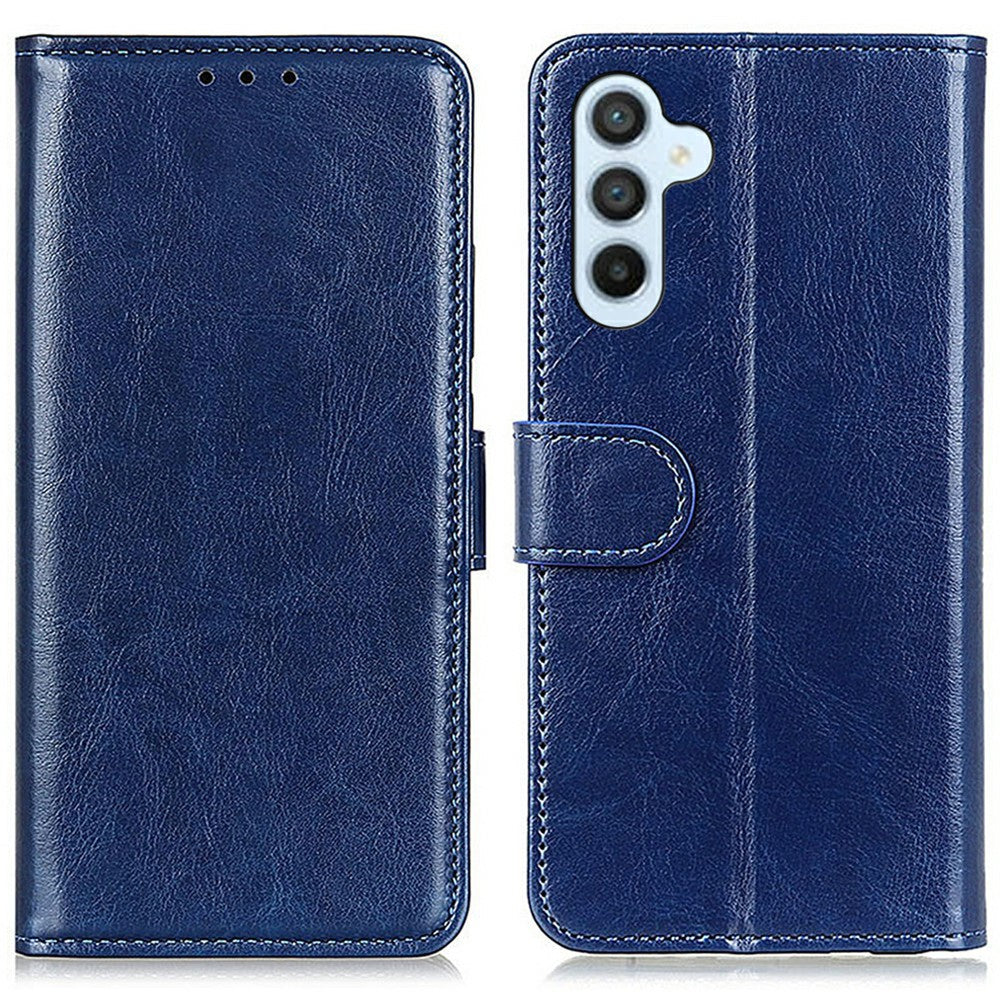 Til Samsung Galaxy A56 5G Etui Crazy Horse Tekstur PU Læder Telefon Stand Cover