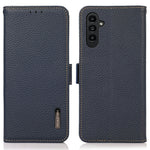 KHAZNEH For Samsung Galaxy A56 5G Phone Case Genuine Cow Leather Cover RFID Blocking