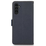 KHAZNEH For Samsung Galaxy A56 5G Phone Case Genuine Cow Leather Cover RFID Blocking
