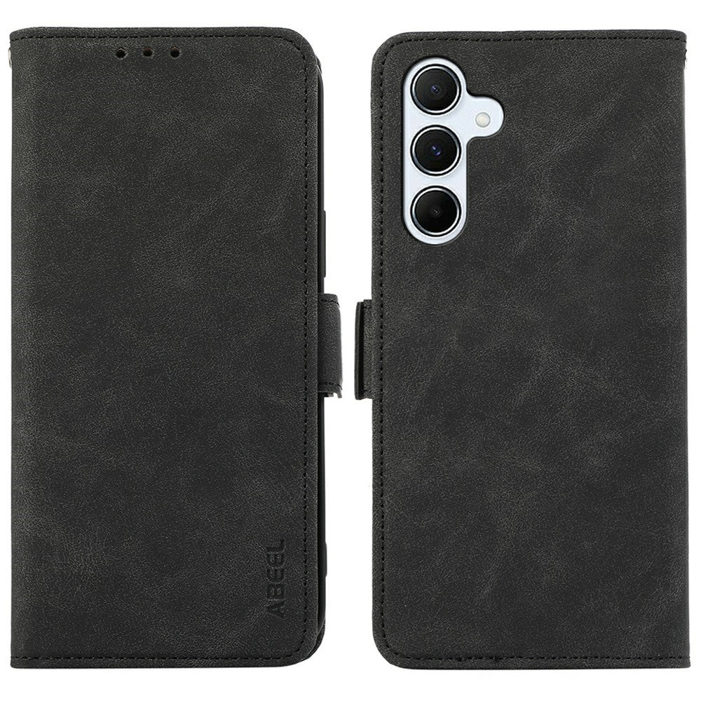 ABEEL For Samsung Galaxy A26 5G Case PU Leather Folio Stand View RFID Blocking Phone Cover