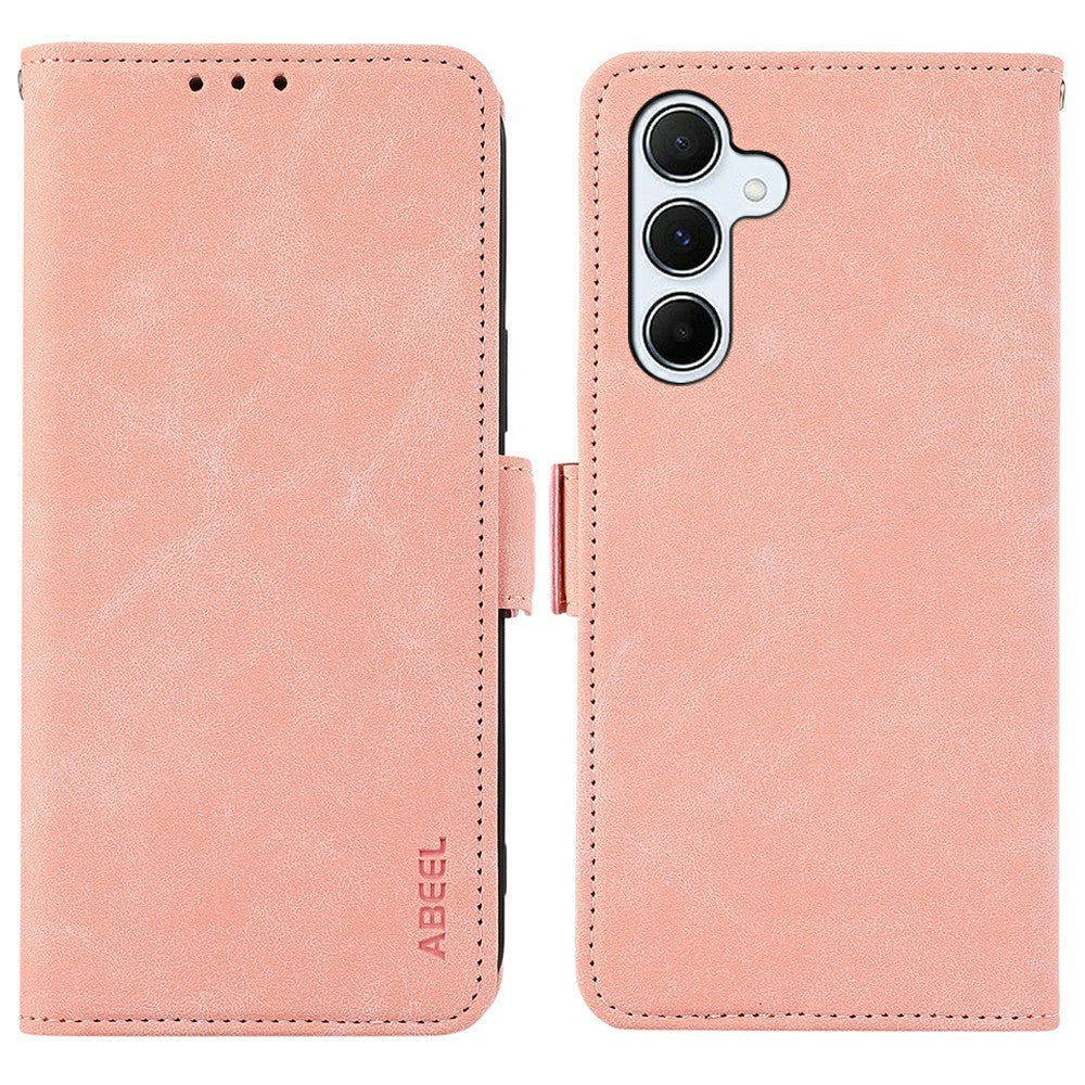 ABEEL For Samsung Galaxy A26 5G Case PU Leather Folio Stand View RFID Blocking Phone Cover