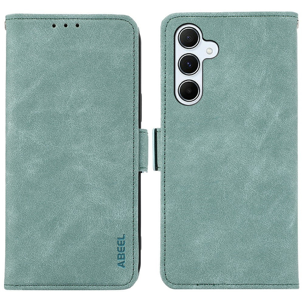 ABEEL For Samsung Galaxy A26 5G Case PU Leather Folio Stand View RFID Blocking Phone Cover