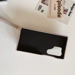 For Samsung Galaxy S23 Ultra Case Mirror Design PU Leather Back Cover with Card Slots, Wrist Strap