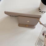 For Samsung Galaxy S23 Ultra Case Mirror Design PU Leather Back Cover with Card Slots, Wrist Strap