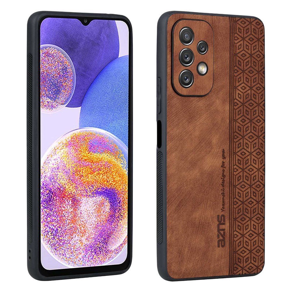 AZNS För Samsung Galaxy A23 4G / 5G (Global Version) Mobilmobilskal Präglat Mönster PU-läder + TPU Stoppsäkert mobilskal