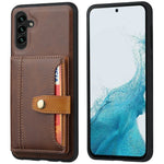 Samsung Galaxy S25-skal med kalvtextur, korthållare i PU-läder + TPU, Kicksktand-mobilskal