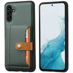 Samsung Galaxy S25-skal med kalvtextur, korthållare i PU-läder + TPU, Kicksktand-mobilskal