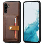 For Samsung Galaxy S25+ Case Calf Texture Card Holder PU Leather + TPU Kickstand Phone Cover