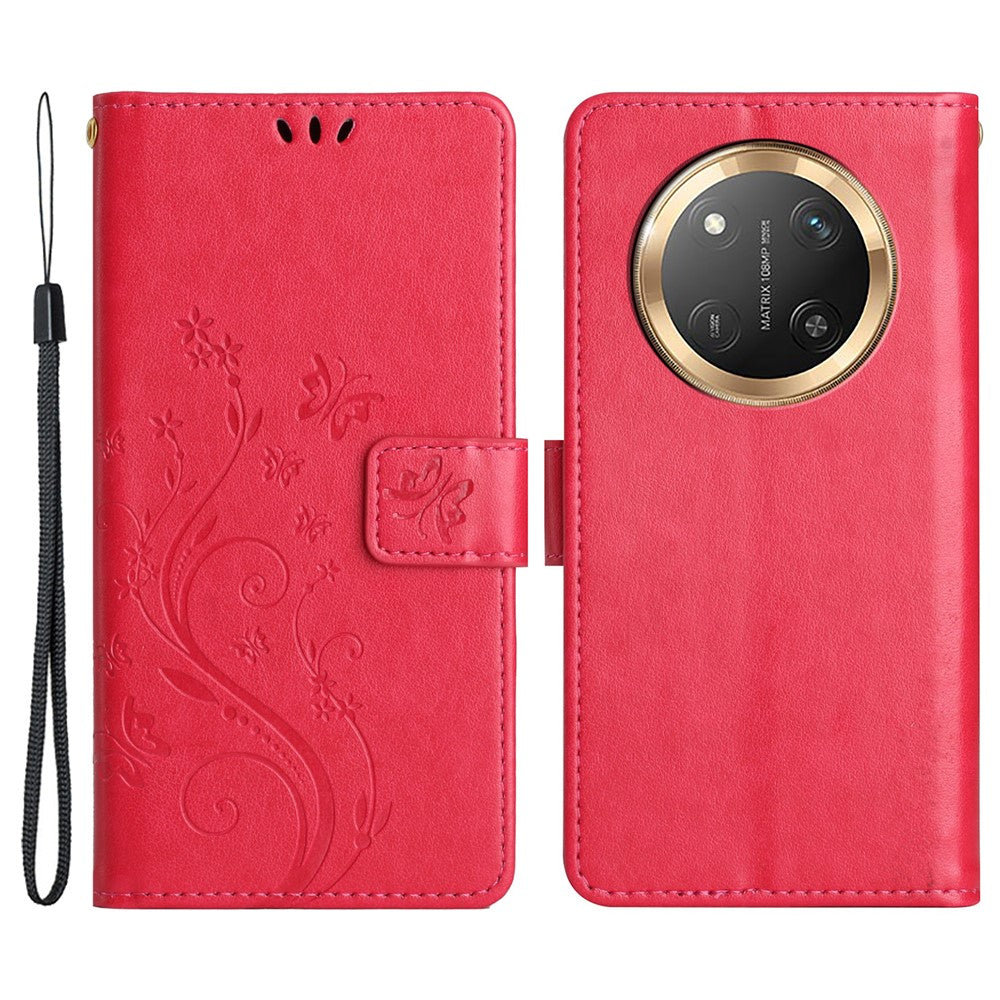 For Honor Magic7 Lite 5G / X9c 5G / X60 Pro 5G Case PU Leather Phone Wallet Cover with Strap