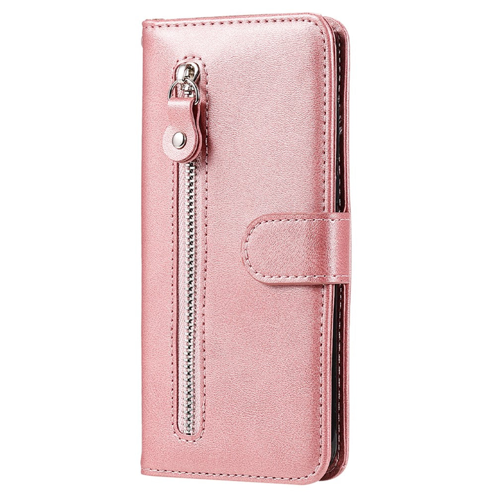 For Honor X60 5G Case Zipper Wallet Calf Texture PU Leather Phone Cover