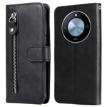 For Honor X60 5G Case Zipper Wallet Calf Texture PU Leather Phone Cover