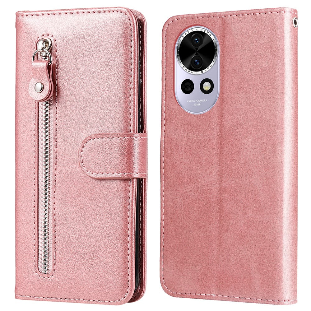 For Huawei nova 14 5G / nova 13 5G / nova 12 5G Case Zipper Wallet Calf Texture PU Leather Phone Cover