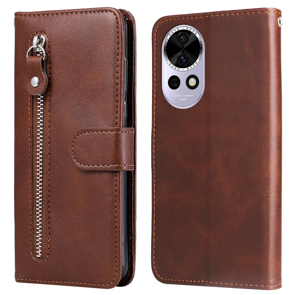 For Huawei nova 14 5G / nova 13 5G / nova 12 5G Case Zipper Wallet Calf Texture PU Leather Phone Cover