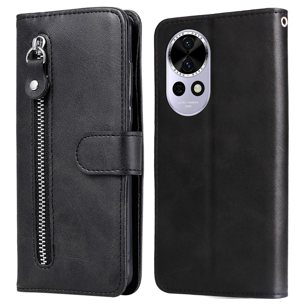 For Huawei nova 14 5G / nova 13 5G / nova 12 5G Case Zipper Wallet Calf Texture PU Leather Phone Cover