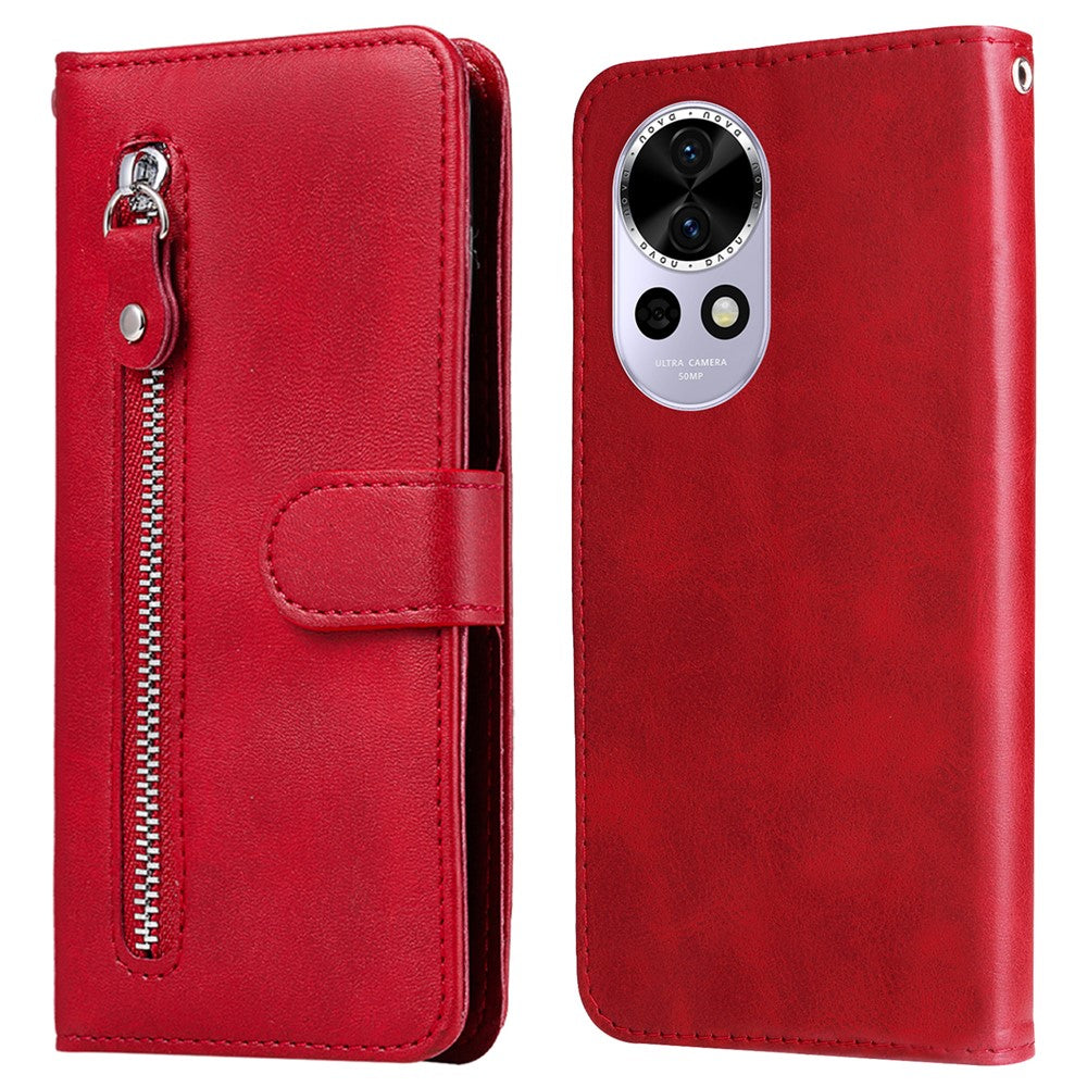 For Huawei nova 14 5G / nova 13 5G / nova 12 5G Case Zipper Wallet Calf Texture PU Leather Phone Cover
