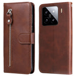 For Xiaomi 15 Case Zipper Wallet Calf Texture PU Leather Phone Cover