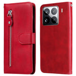For Xiaomi 15 Pro Case Zipper Wallet Calf Texture PU Leather Phone Cover