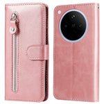 For Oppo Find X8 5G Case Zipper Wallet Calf Texture PU Leather Phone Cover