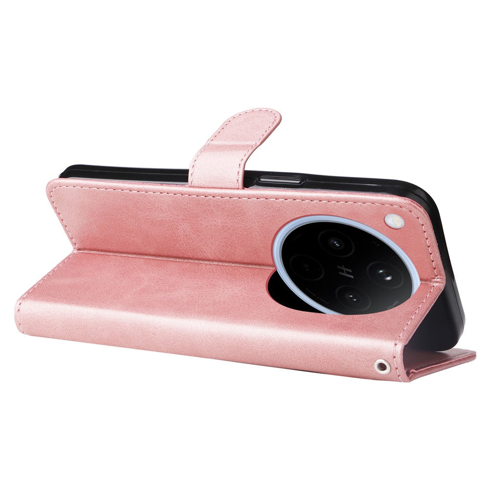 For Oppo Find X8 5G Case Zipper Wallet Calf Texture PU Leather Phone Cover